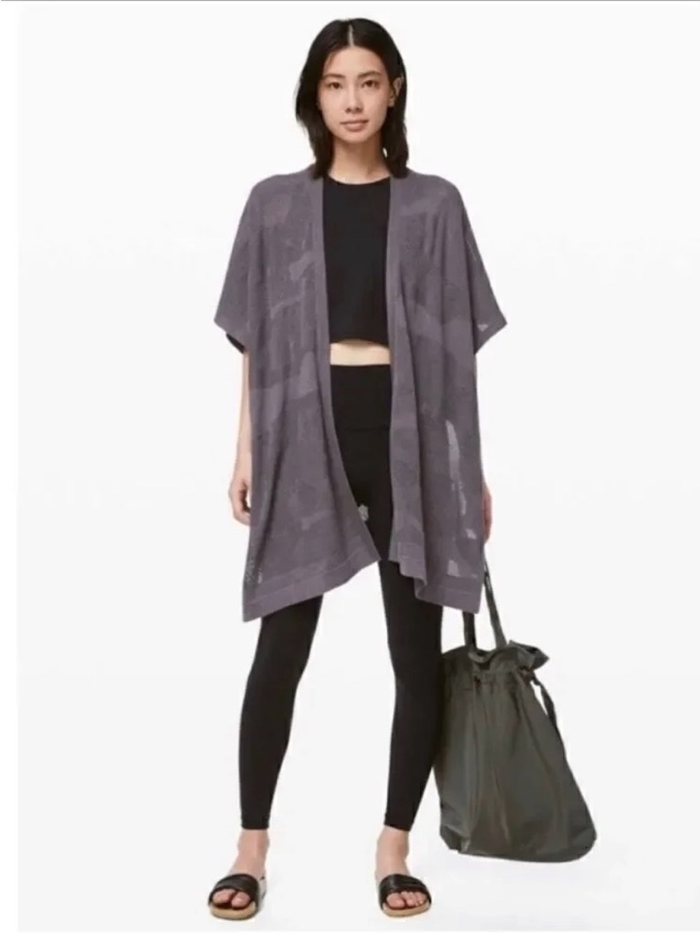 Lululemon Find Your Light Wrap Cardigan Heathered Moonwalk